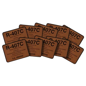 R-407C/R407C Etikett # 04407, Packung (10) - Bild 1 von 3