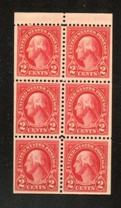 US Scott 634d Washington P.11x10 1/2 Booklet Pane Mint NH - Picture 1 of 1