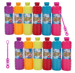 12x 1 L Seifenblasenflüssigkeit Nachfüllflasche Seifenblasen Seifenblasenstab - Bild 1 von 2