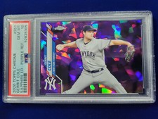 🌟 2020 Topps Chrome 1ST YANKEE Sapphire Gerrit Cole PURPLE #/10 PSA 10 POP 1