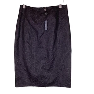 Magaschoni Collection Pencil Skirt Size Small Textured Black NWT Knee Length - Picture 1 of 8