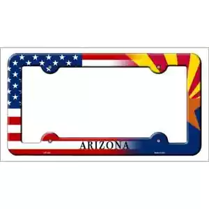 Marco de placa de metal novedoso bandera americana de Arizona - Imagen 1 de 1