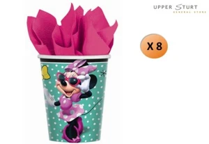 Minnie Mouse Helpers 266ml Paper Cups 8 Pack Party Supplies FAST SHIPPING - Picture 1 of 1