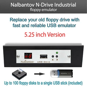 USB Floppy Disk Drive Emulator N-Drive Industrial for HP 4145A (5.25" drive) - Picture 1 of 12