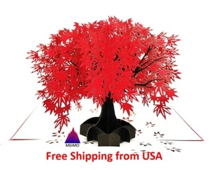 3D Pop Up Greeting Card Maple Tree Foliage, Birthday, Mom Mother Valentine's Day - Picture 1 of 12