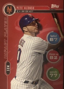 2020 PETE ALONSO Topps Attax MLB Game Card Impact Player Mets