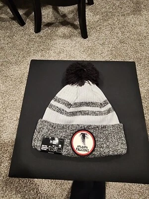 Sombrero tejido negro histórico lateral New Era 2022 Atlanta Falcons nuevo con etiquetas NFL OSFA Foto 1 de 4