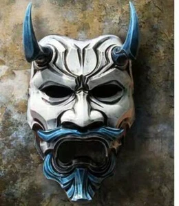 Japanese Demon Devil Hannya Oni Samurai Kabuki Monster Latex Mask Cosplay Props - Picture 1 of 14