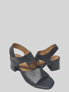 SANDALIAS DE TACÓN MIZ MOOZ PARA MUJER PUNTA ABIERTA NEGRAS 37EU / 7US # A-80 - Imagen 1 de 3