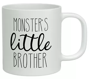 Monster's Little Brother White 10oz Novelty Gift Mug Cup - Picture 1 of 1