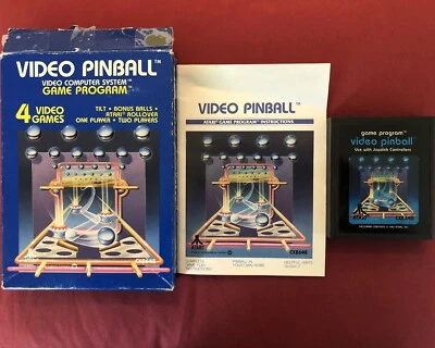 Video Pinball (Atari 2600, 1981) CIB tested working vintage retro - Image 1 of 4