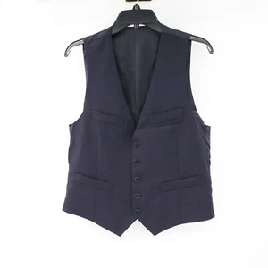 Salvatore feragamo vest men's 38 Navy blue gilet 5 button waistcoat designer - Picture 1 of 12