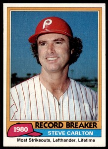 1981 Topps Steve Carlton  EX Philadelphia Phillies #202