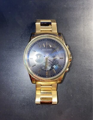 Armani Exchange Juego de Fecha y Hora Tono Dorado Reloj Hombre Pesado Grande Automático Foto 1 de 4