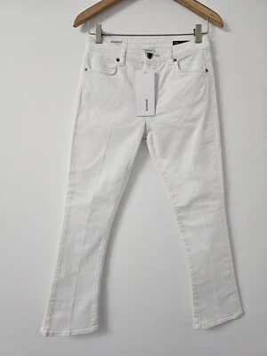 Dondup Ollie Skinny Bootcut Jeans Womens 27 White Cropped Stretch Italian NWT - Image 1 of 4