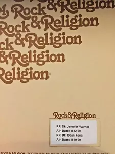 RADIO SHOW: ROCK & RELIGION RR 79-80 8/12/79 JENNIFER WARNES & ODON FONG - Picture 1 of 3