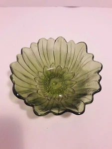 Indiana Glass Company Lily Pons cuenco de girasol de vidrio verde 625 - Imagen 1 de 2