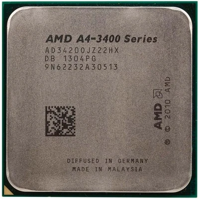 Cpu Processor Amd Socket Fm1 A4-3400 Ad34200Jz22Hx 2.70Ghz Dual Core Desktop - Image 1 of 2