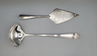Gorham Heritage Silver Plated Punch Bowl Ladle & Silver Plated  Cake server - Image 1 of 4