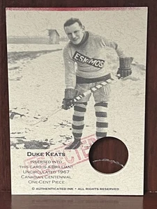 Duke Keats REJECTED Authenticated Ink 1967 Canadian 1 Cent Card -No Coin!! - Picture 1 of 5
