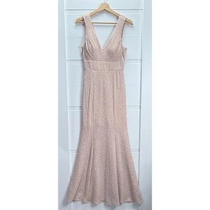 Speechless Women's V-Neck Sleeveless Shimmer Gown Size 5  Dress - Blush Pink -  - Picture 1 of 11