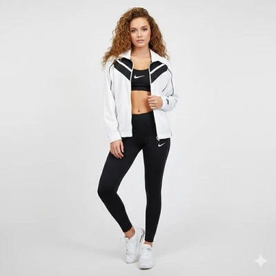 Chaqueta Nike Air Track para mujer M blanca negra rendimiento deportivo estructurada de colección Foto 1 de 4