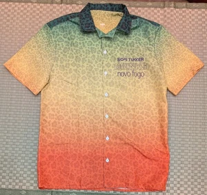 RARE Sofi Tukker x Novo Fogo DRINKS Short Sleeve Button Up Shirt Oversized Size - Bild 1 von 6