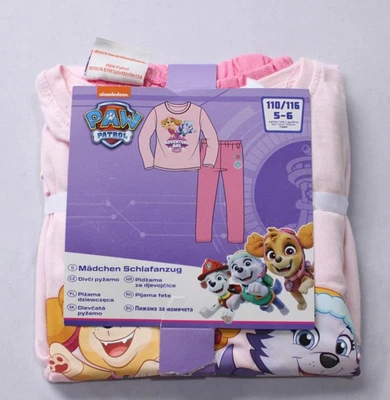 Conjunto de pijama camisas y pantalones de manga larga para niña Paw Patrol EJ3 rosa talla 5-6 nuevo con etiquetas Foto 1 de 4