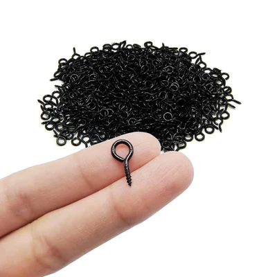 Pasadores de tornillo de ojo para hacer joyas hallazgos mini ganchos de ojo de metal 200 piezas zinc  Foto 1 de 4