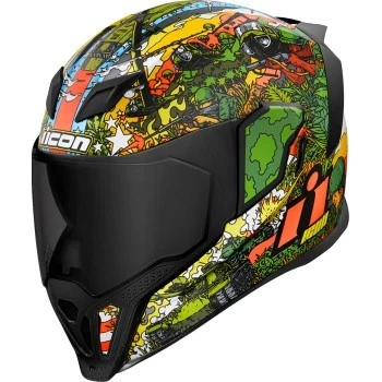 Capacete Icon Airflite rosto inteiro - GP23 verde - tamanho adulto grande 0101-15060 - Imagem 1 de 4