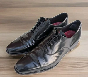 Carolina Herrera $670 Men 8.5 US 7. 5 UK 41 EU Black Leather Lace Dress Shoes - Picture 1 of 12
