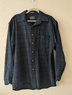 Vintage PENDLETON 100% Virgin Wool Authentic Black Watch Tartan Shirt Mens L - Image 1 of 4