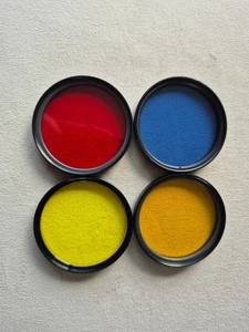 49mm Colour Lens Filter Set Set Of 4 Red Orange Yellow Blue USED - Picture 1 of 5