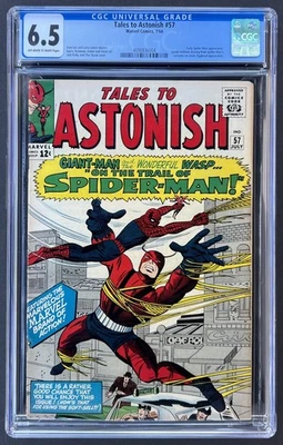 TALES TO ASTONISH #57 (1964) CGC 6.5 OWW EARLY SPIDER-MAN CROSSOVER! - Image 1 of 2