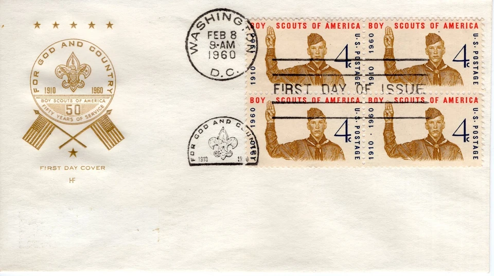 50th ANNIVERSARY OF THE BOY SCOUTS OF AMERICA - 1910-1960 - DC1244 - Image 1 of 1