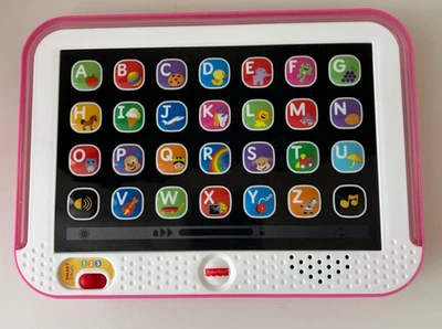 Fisher-Price Laugh & Learn Smart Stages Tablet Pink Lights Sounds Music Toddlers - Image 1 of 2