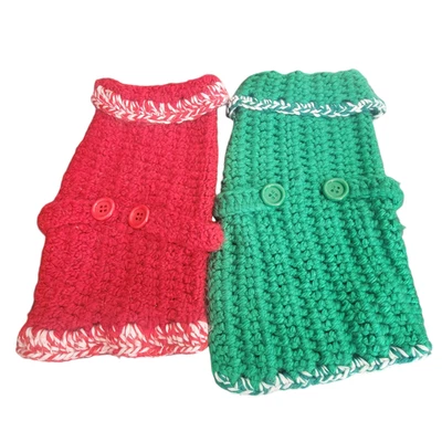 2 suéteres abrigos pesados para perros talla mediana cálidos de invierno tejidos con cable ideales para fiestas Foto 1 de 4