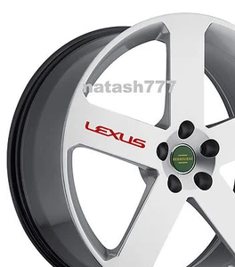 4 - LEXUS Sport Racing Decal sticker emblem logo wheels rims RED  - Foto 1 di 2