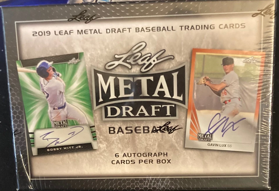 2019 LEAF METAL DRAFT BASEBALL FACTORY SEALED HOBBY BOX 6 AUTOS POS WITT+ LOADED - Image 1 of 1