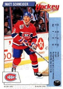 1992-93 Panini Stickers French #157 Mathieu Schneider