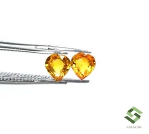 4,75x4,50 mm natürlicher gelber Saphir Herzform Schliff Paar 1,21 cts lose Edelsteine - Bild 1 von 8