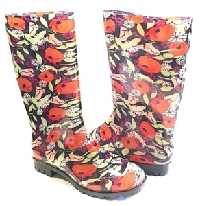 Mountain Warehouse Floral Wellies RainBoots Women's size 7 - Picture 1 of 4