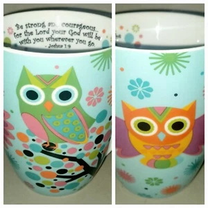 Taza de café de cerámica Divinity Boutique Owl - fuerte e inspiradora para el Señor - Imagen 1 de 7