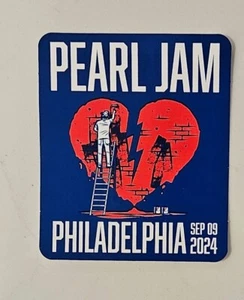 Pearl Jam Sticker Philadelphia N2 9/9/2024 Vedder Dark Matter Philly Heart Bolt - Picture 1 of 1