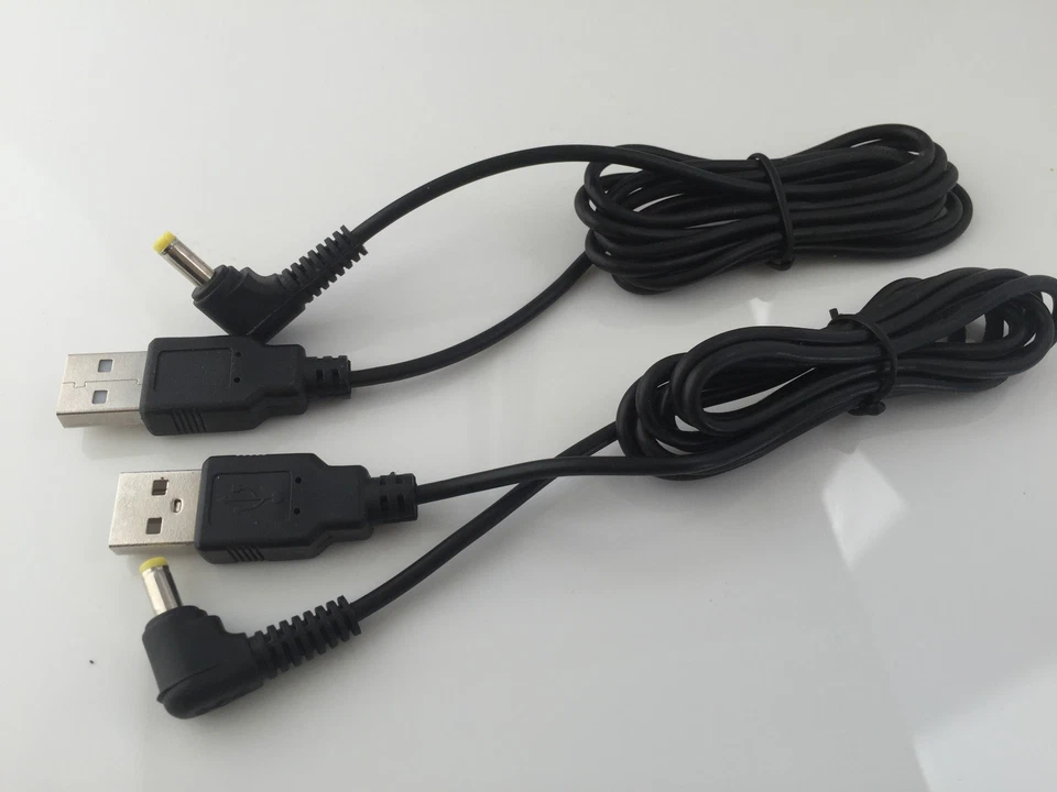 2x Cabo Carregador USB para Sony PSP 1000/2000/3000/E1000 – Cabo de Alimentação - Imagem 1 de 1