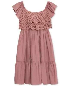Speechless Big Girls Cotton Crochet Babydoll Dress Size 10 - Picture 1 of 3