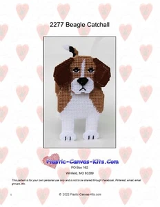 Beagle Catchall-Plastic Canvas Pattern or Kit - Picture 1 of 1