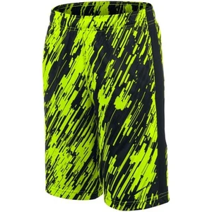 NWT Nike Boy's Dri-Fit Fly Rain Camo Training Shorts Size M L Black/Volt 694395 - Picture 1 of 1