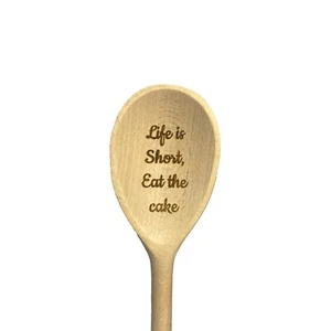 Life Is Short, Eat The Cake inciso al laser made in UK - Foto 1 di 1
