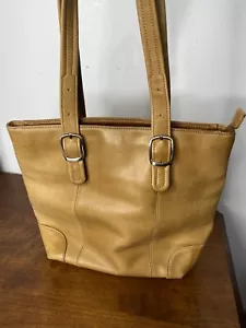 Borsa a mano Tignanelo in pelle marrone borsa a tracolla borsetta tote bag cinghie regolabili - Foto 1 di 8